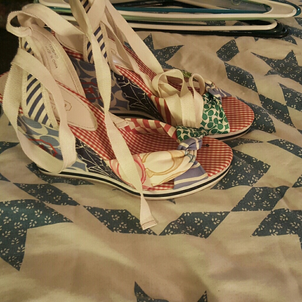 Multi-Color Coach Sandals